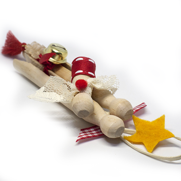 Γούρι ζευγάρι με παιδί - χριστουγεννιάτικα δώρα, ξύλινα διακοσμητικά, γούρια - 2