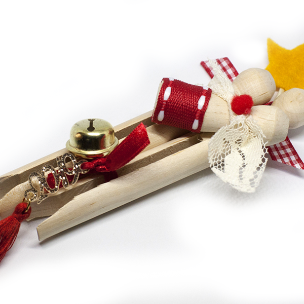 Γούρι ζευγάρι με παιδί - χριστουγεννιάτικα δώρα, ξύλινα διακοσμητικά, γούρια - 4