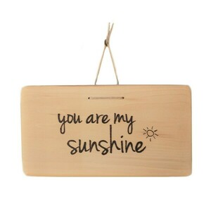 Μικρός ξύλινος πίνακας "You are my sunshine" (11x21x2) - επιτοίχιο, είδη δώρου, διακοσμητικά, πίνακες & κάδρα