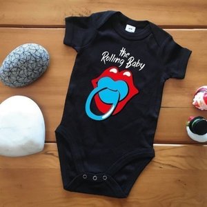 Παιδικό Κορμάκι - Rolling Stones Baby - κορίτσι, αγόρι, δώρο, δώρα για βάπτιση, 0-3 μηνών, βρεφικά ρούχα