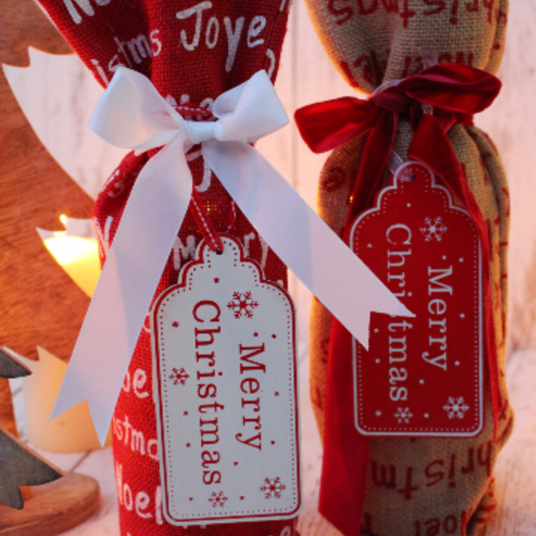 Χριστουγεννιάτικες θήκες για μπουκάλια - Σετ των 3 τεμαχίων - χριστουγεννιάτικο, χριστουγεννιάτικα δώρα - 3