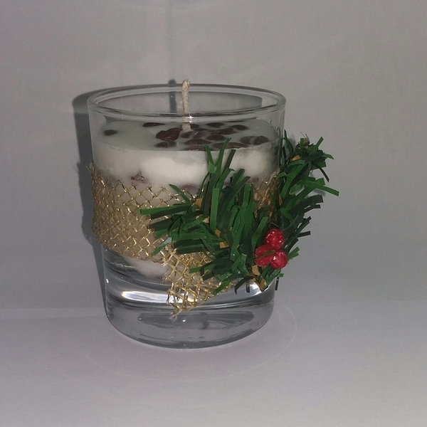 Χριστουγεννιάτικο κερί - χειροποίητα, αρωματικά κεριά, χριστουγεννιάτικα δώρα - 3