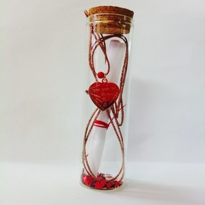 Κολιέ love you - jam jar pink edition - ασήμι, ασήμι 925, μακριά, επιχρυσωμένο στοιχείο - 3