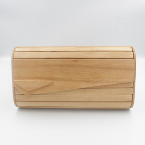 Ξύλινη τσάντα με φυσικό ξύλο οξιάς - ξύλο, clutch - 5