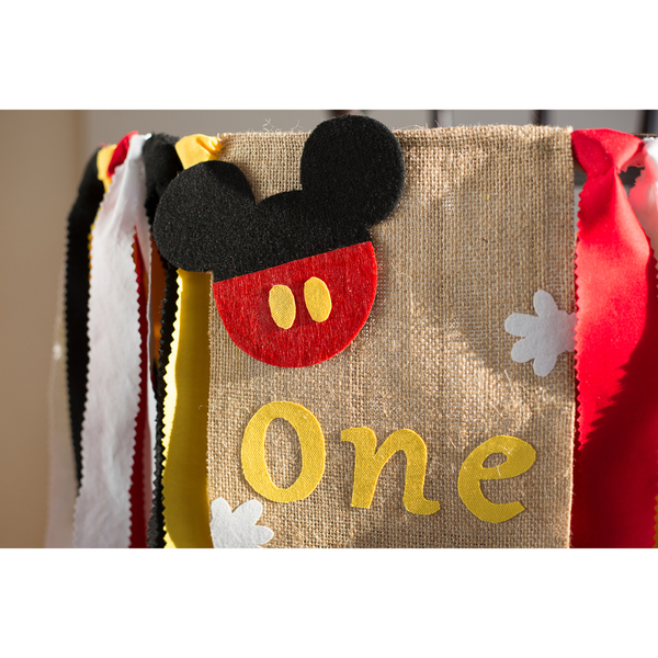 Σημαιάκι γενεθλίων με τον Mickey Mouse ✿ Custom made διακοσμητική γιρλάντα - αγόρι, διακοσμητικά, ήρωες κινουμένων σχεδίων - 2
