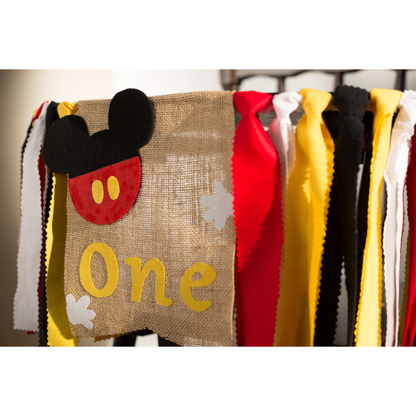 Σημαιάκι γενεθλίων με τον Mickey Mouse ✿ Custom made διακοσμητική γιρλάντα - αγόρι, διακοσμητικά, ήρωες κινουμένων σχεδίων - 4