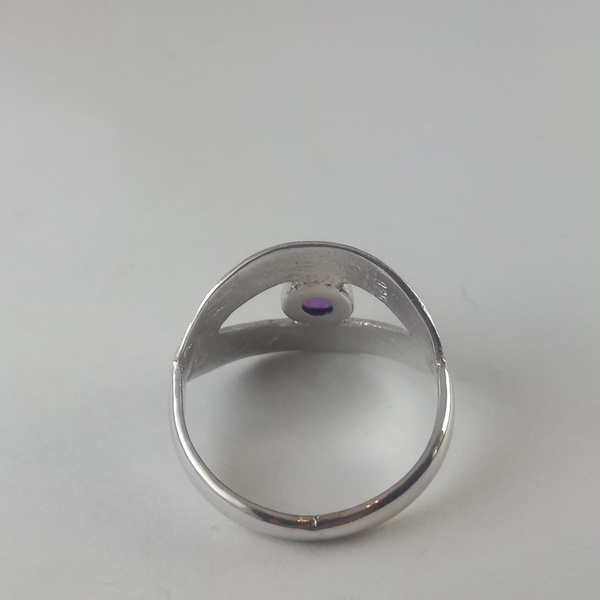 Δαχτυλίδι με αμέθυστο - ασήμι, γυναικεία, επιροδιωμένα, δώρα για γυναίκες - 4