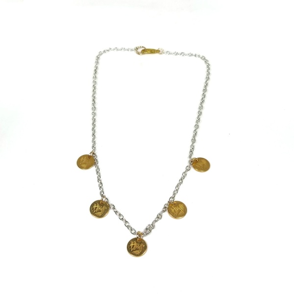 Gypsy necklace with coins - επιχρυσωμένα, ορείχαλκος, επάργυρα, κοντά - 3