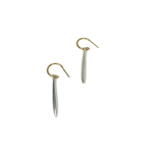 Minimal earrings - ορείχαλκος, επάργυρα, κρεμαστά, φθηνά - 4