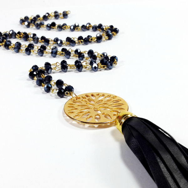 Μακρύ ροζάριο | Unique Black Rosary! - γυναικεία, επιχρυσωμένα, ορείχαλκος, χάντρες, ροζάριο