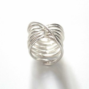 Ασημένιο δαχτυλίδι σε δακτυλίους κατασκευασμένο με ασήμι 925 ( labyrinth ring design) - ασήμι, ασήμι 925, επάργυρα, minimal, σταθερά, μεγάλα - 3