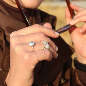 Δαχτυλίδι σε ασήμι 925 σε σχήμα κυκλικό - ασήμι, chevalier, μικρά, σταθερά, φθηνά - 4