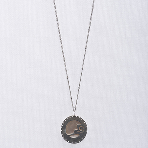 Κρεμαστό ( circle pendant, white shell gemstone) - ασήμι, charms, ασήμι 925, επάργυρα, μακριά - 3