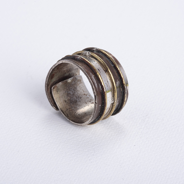 Δαχτυλίδι αντρικό σε ασήμι 925 και χρυσές αποχρώσεις - ασήμι, δαχτυλίδια, μεγάλα, αυξομειούμενα