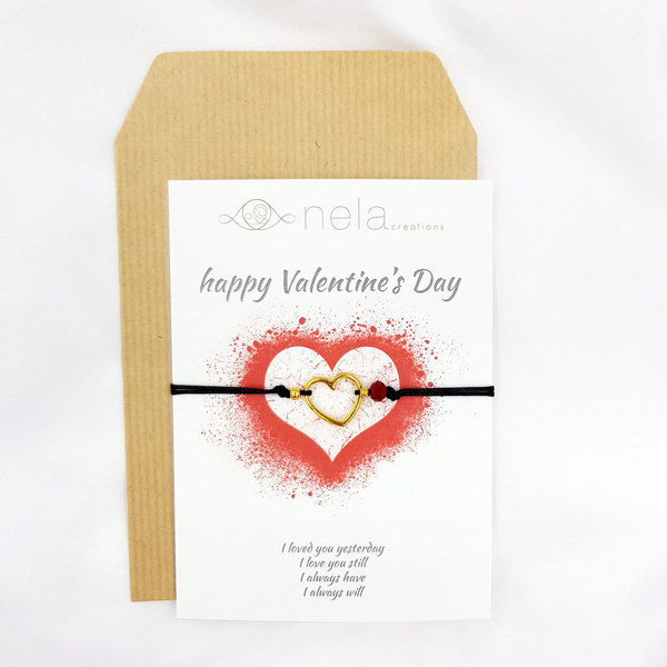 Βραχιόλι Valentine's day καρδιά - charms, επιχρυσωμένα, ορείχαλκος, ζευγάρια, αυξομειούμενα - 4