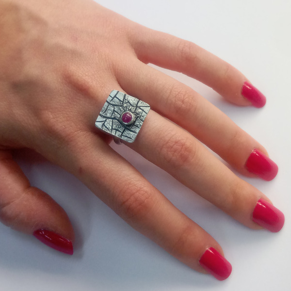 Ασημένιο χειροποίητο δαχτυλίδι - ασήμι, αυξομειούμενα, δώρα για γυναίκες - 2