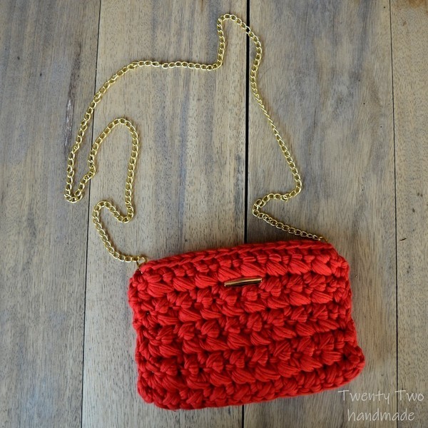Κόκκινη τσάντα "Βανέσα" - χιαστί - 2