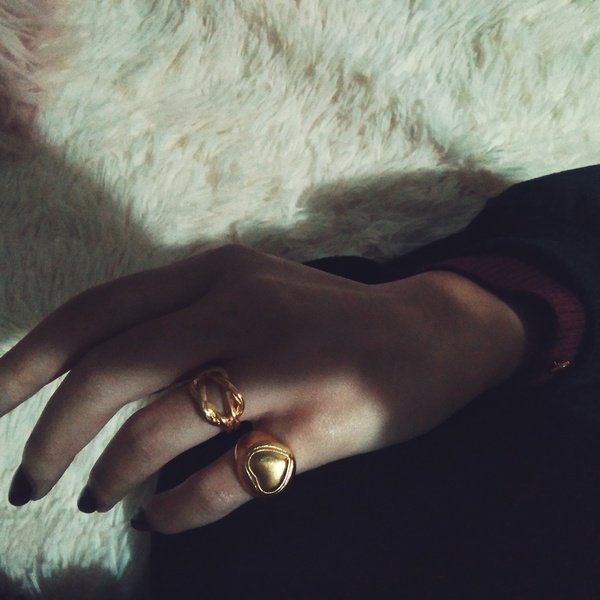 Gold plated rings - chevalier, επιχρυσωμένα, ορείχαλκος, μεγάλα, αυξομειούμενα - 3