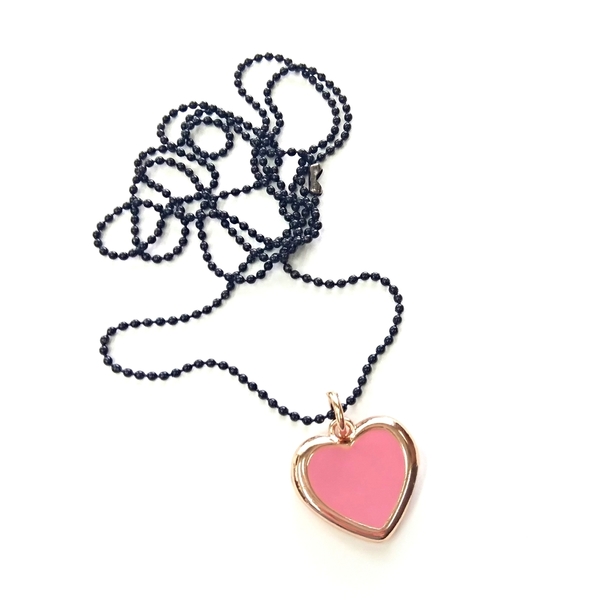 Pink heart - καρδιά, μακριά, faux bijoux, δώρα αγίου βαλεντίνου, Black Friday, αγ. βαλεντίνου