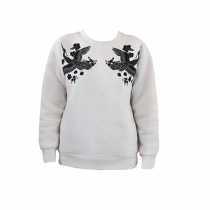 WHITE CRANE SWEATSHIRT - βαμβάκι, μακρυμάνικες