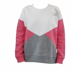 PINK COLOUR BLOCK SWEATSHIRT - βαμβάκι, μακρυμάνικες