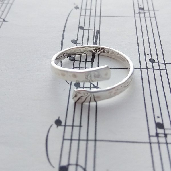 Ανοιχτό δαχτυλίδι από ασήμι. Open silver ring - μικρά, αυξομειούμενα, ασήμι, χειροποίητα, φθηνά, boho - 4