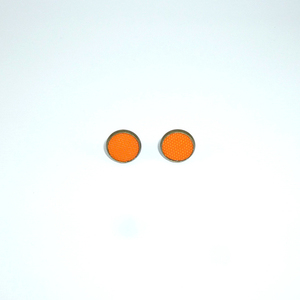 Σκουλαρίκια μικρά καρφωτά πορτοκαλί κύκλοι - καρφωτά, μπρούντζος, φθηνά