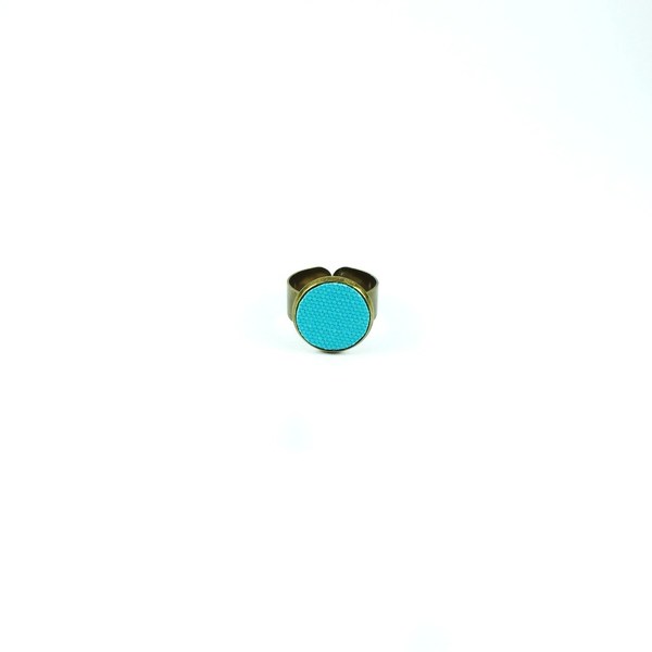 Δαχτυλίδι μικρό μπρονζέ με κύκλο τυρκουαζ - μικρά, μπρούντζος, αυξομειούμενα