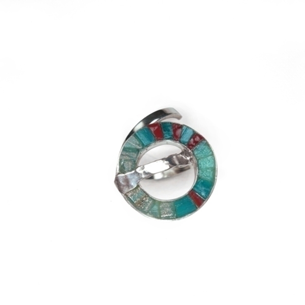 ασημένιο δαχτυλίδι με ψηφιδωτό - ασήμι, αυξομειούμενα - 2