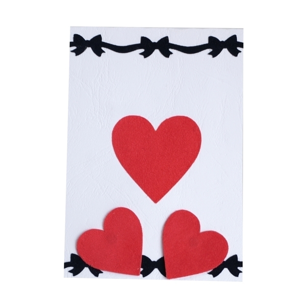 Σκουλαρίκια Καρδιές Με Κάρτα Αγίου Βαλεντίνου - καρδιά, κάρτα ευχών