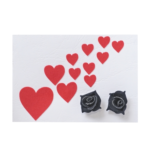 Σκουλαρίκια Τριαντάφυλλα Με Κάρτα Αγίου Βαλεντίνου - τριαντάφυλλο, καθημερινό, κάρτα ευχών