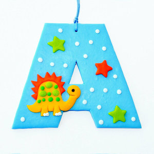 Γράμματα με δεινόσαυρους - αγόρι, χειροποίητα, personalised, δώρα για παιδιά, διακοσμητικά, polymer clay