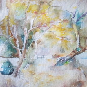 "Φθινόπωρο" - πίνακες & κάδρα, δέντρα, πίνακες ζωγραφικής