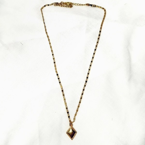 Rhombus necklace - επιχρυσωμένα, κοντά, ατσάλι - 2