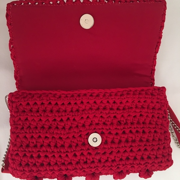 Bobble bag - ώμου, crochet, πλεκτές τσάντες - 4