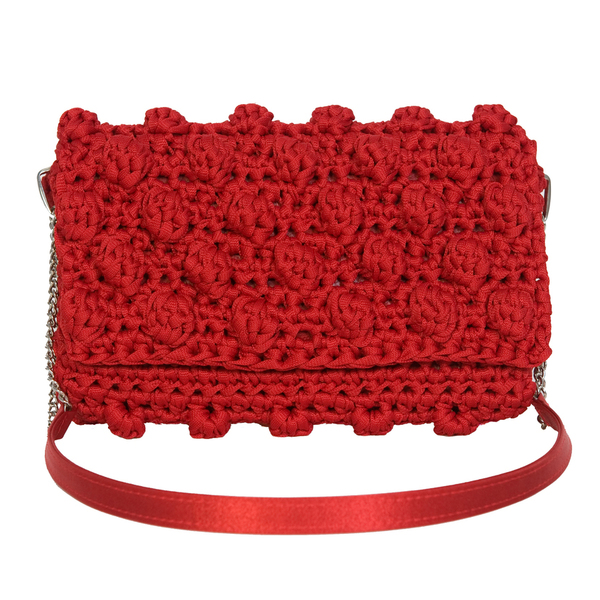 Bobble bag - ώμου, crochet, πλεκτές τσάντες - 2