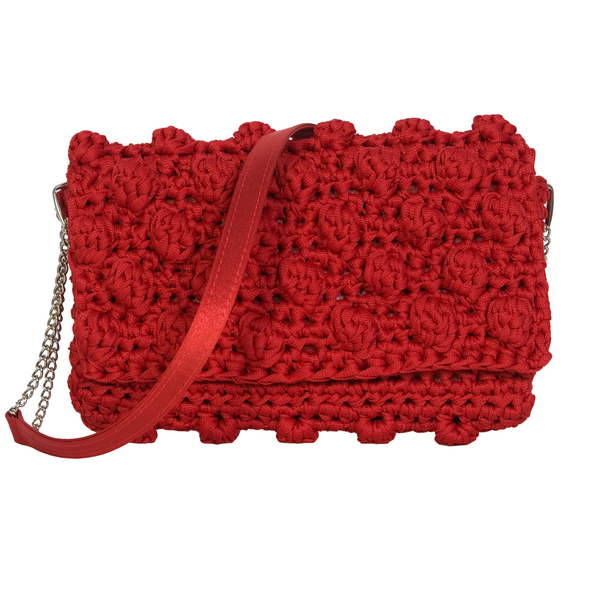 Bobble bag - ώμου, crochet, πλεκτές τσάντες - 3