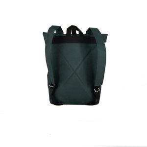 Πράσινο Σκούρο Σακίδιο Πλάτης // Roll top Backpack - πλάτης, σακίδια πλάτης, χειροποίητα, all day, vegan friendly - 3