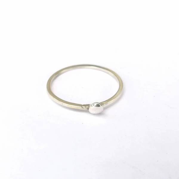 μίνιμαλ δαχτυλίδι τετράγωνη γάμπα από ασήμι 925 σταγόνα - ασήμι, minimal, βεράκια, σταθερά, φθηνά