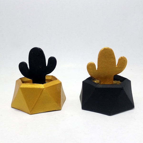 Δύο τσιμεντένια διακοσμητικά //cactus II - τσιμέντο, κάκτος, σκυρόδεμα, διακοσμητικά, σετ δώρου - 4