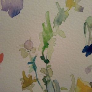 Ακουαρέλλα "Αγριολούλουδα στο βάζο" - πίνακες & κάδρα, πίνακες ζωγραφικής - 3