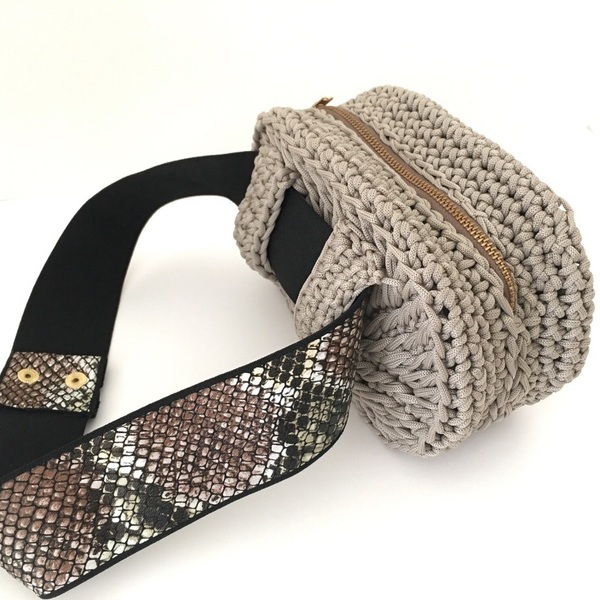Belt bag - crochet, πλεκτές τσάντες, μέσης - 2