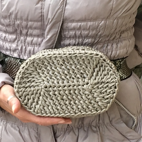 Belt bag - crochet, πλεκτές τσάντες, μέσης - 4