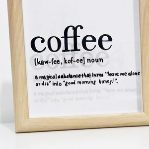 Κορνίζα "COFFEE, a magical substance..." - ζωγραφισμένα στο χέρι, πίνακες & κάδρα, διακόσμηση - 2