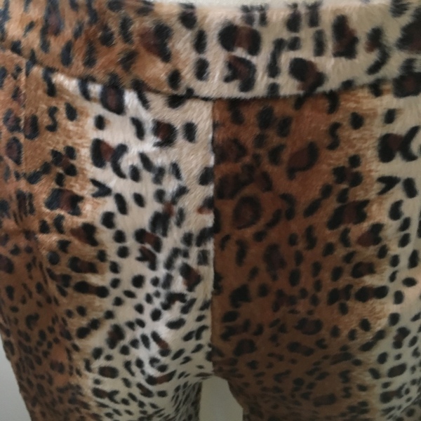 Παντελόνι crop animal print οικολογική γούνα ίσια γραμμή - animal print - 4