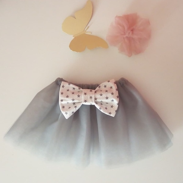 Τούλινη φούστα (tutu) 1-2 ετών - βαμβάκι, φιόγκος, βρεφικά, για παιδιά, βρεφικά ρούχα - 2