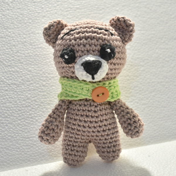 Πλεκτό κουκλάκι αρκουδάκι - δώρο, λούτρινα, amigurumi, λούτρινα αρκουδάκια - 5