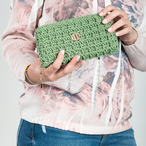Επενδυμένο πορτοφόλι σχέδιό βάφλα - πορτοφόλια, crochet