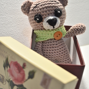 Πλεκτό κουκλάκι αρκουδάκι - δώρο, λούτρινα, amigurumi, λούτρινα αρκουδάκια - 4
