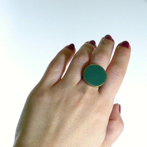 Δαχτυλίδι αυξομειούμενο μπρονζέ πράσινο - μπρούντζος, μεγάλα, αυξομειούμενα, φθηνά - 3